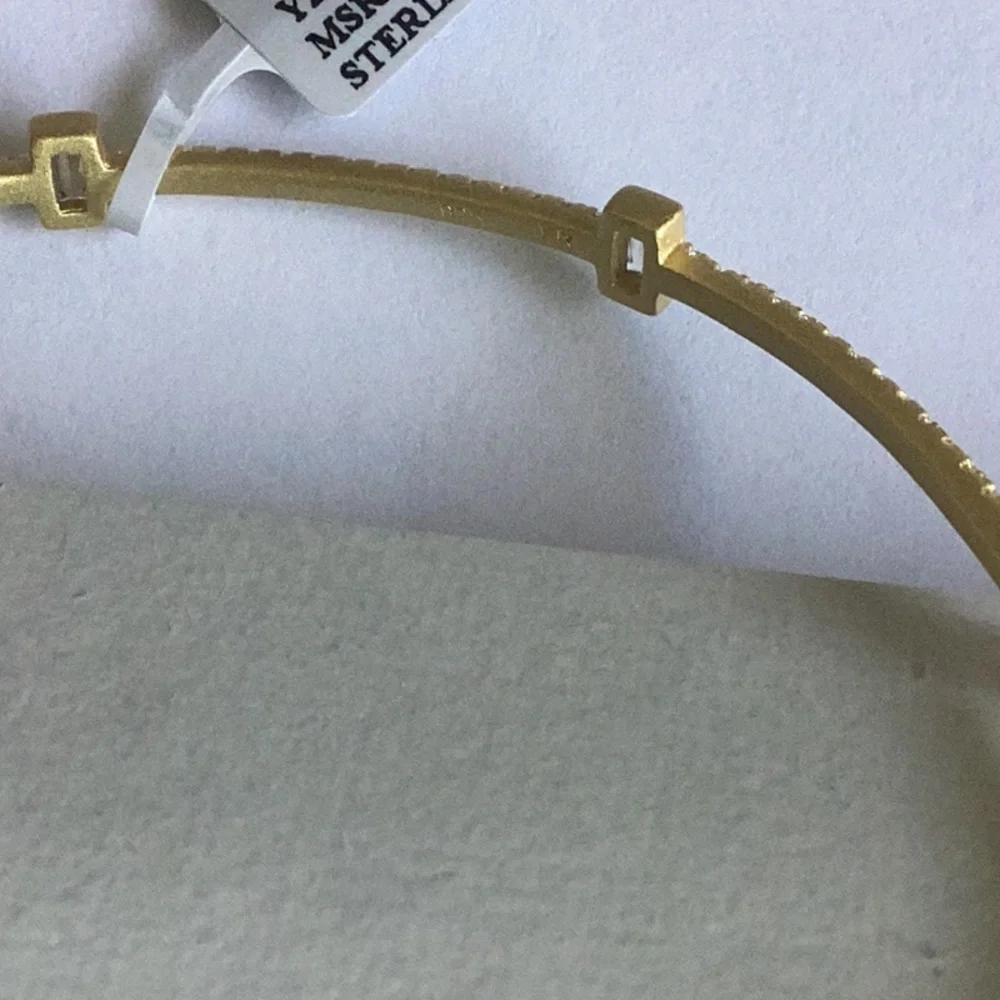 Freida Rothman 14k gold plated sterling silver station bracelet - Picture 4 of 4